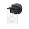 Z-Lite Thayer Vanity, 1-Light, 4.75 In.W x 5.75 In.L x 8.75 In.H, Matte Black/Clear 742-1S-MB - alternate 1